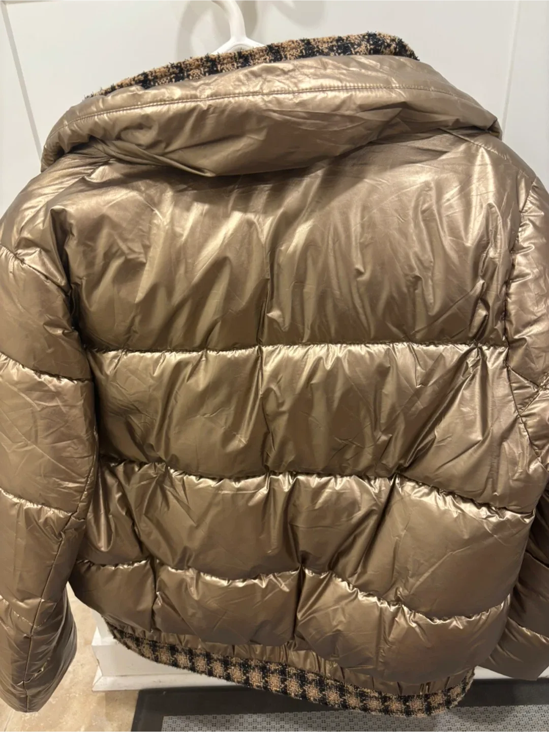 Eternelle Gold Puffer Jacket size Large image indicator(3)