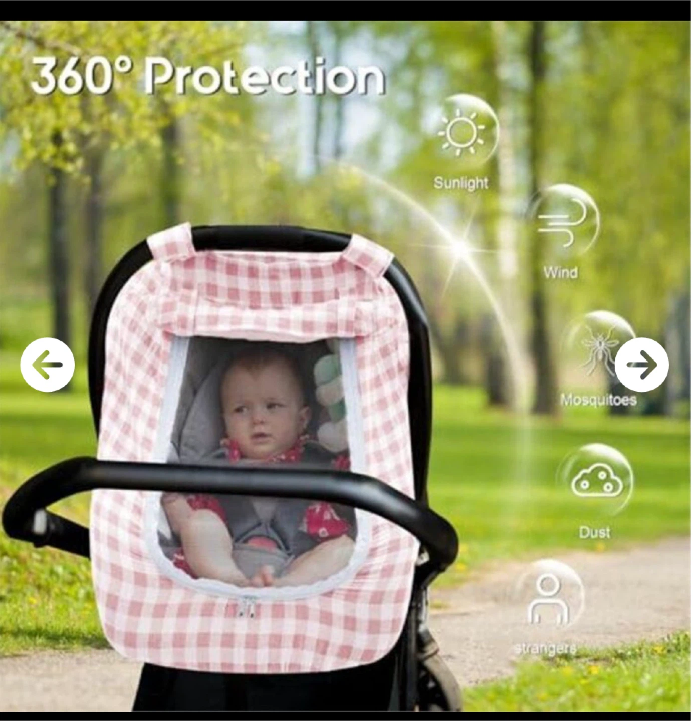 Muslin Car Seat Cover Baby, Breathable Infant Car - photo 2