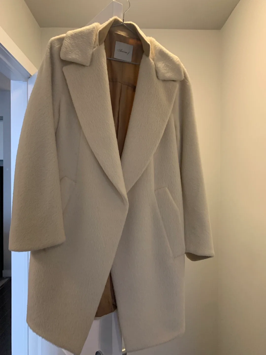 alpaca and wool Coat - Cream (XS size)