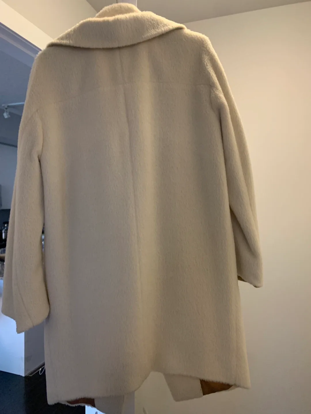 alpaca and wool Coat - Cream (XS size) image indicator(2)