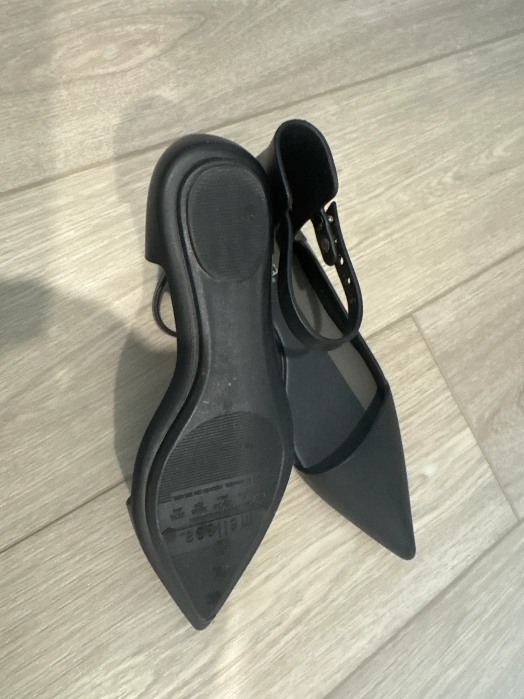 Melissa Black Pointed Toe Heels, Size 7 image indicator(2)