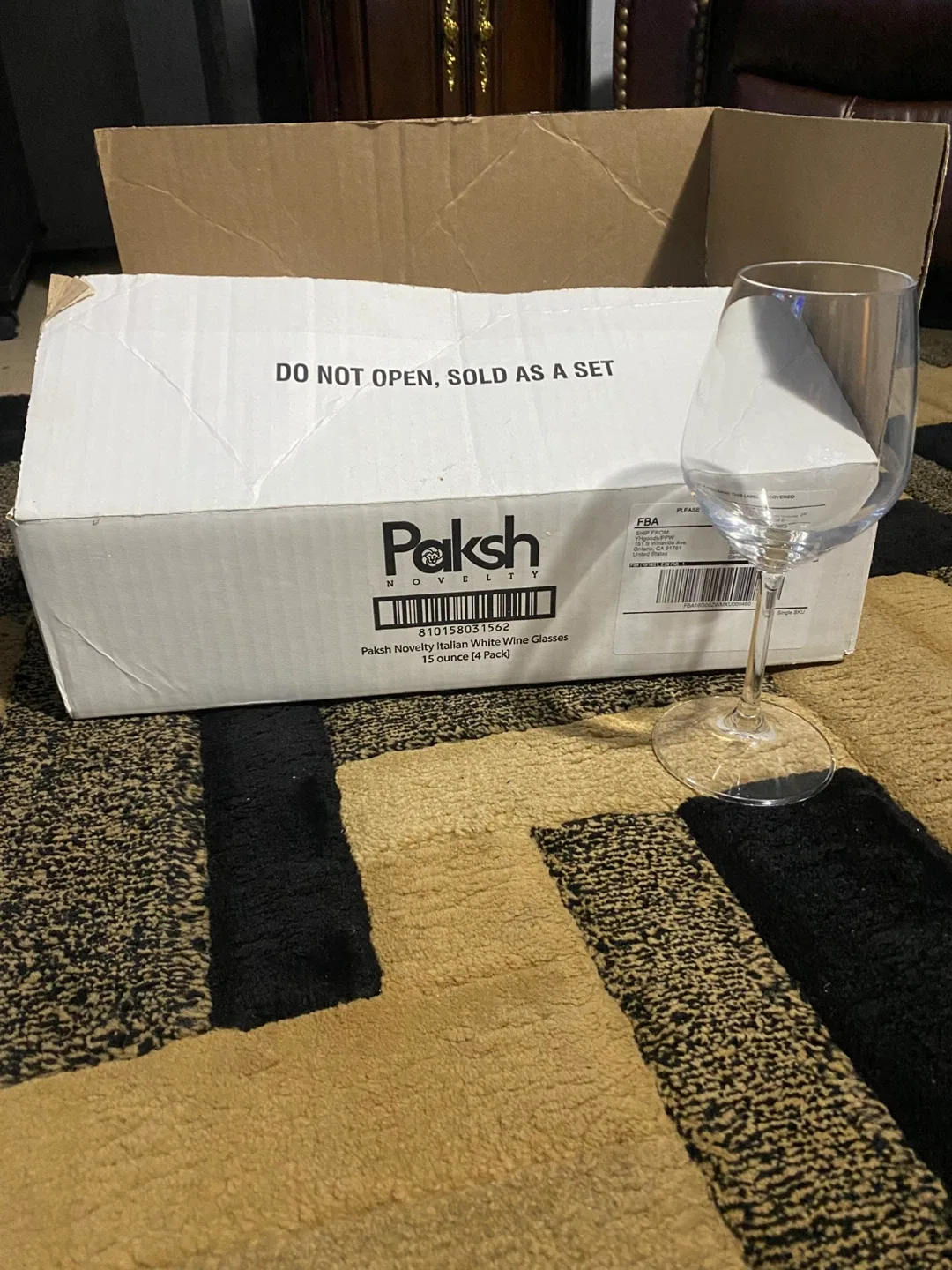 Paksh Novelty Italian White Wine Glasses (4 Pack)