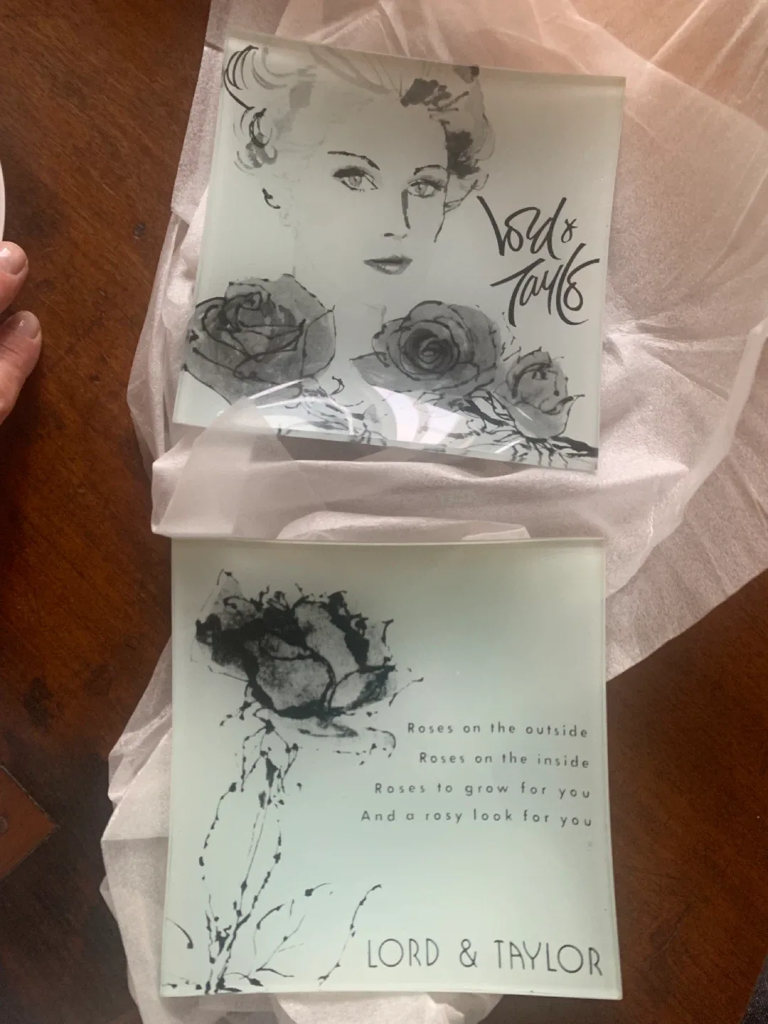 Lord & Taylor Glass Plates & Tea Set image indicator(2)