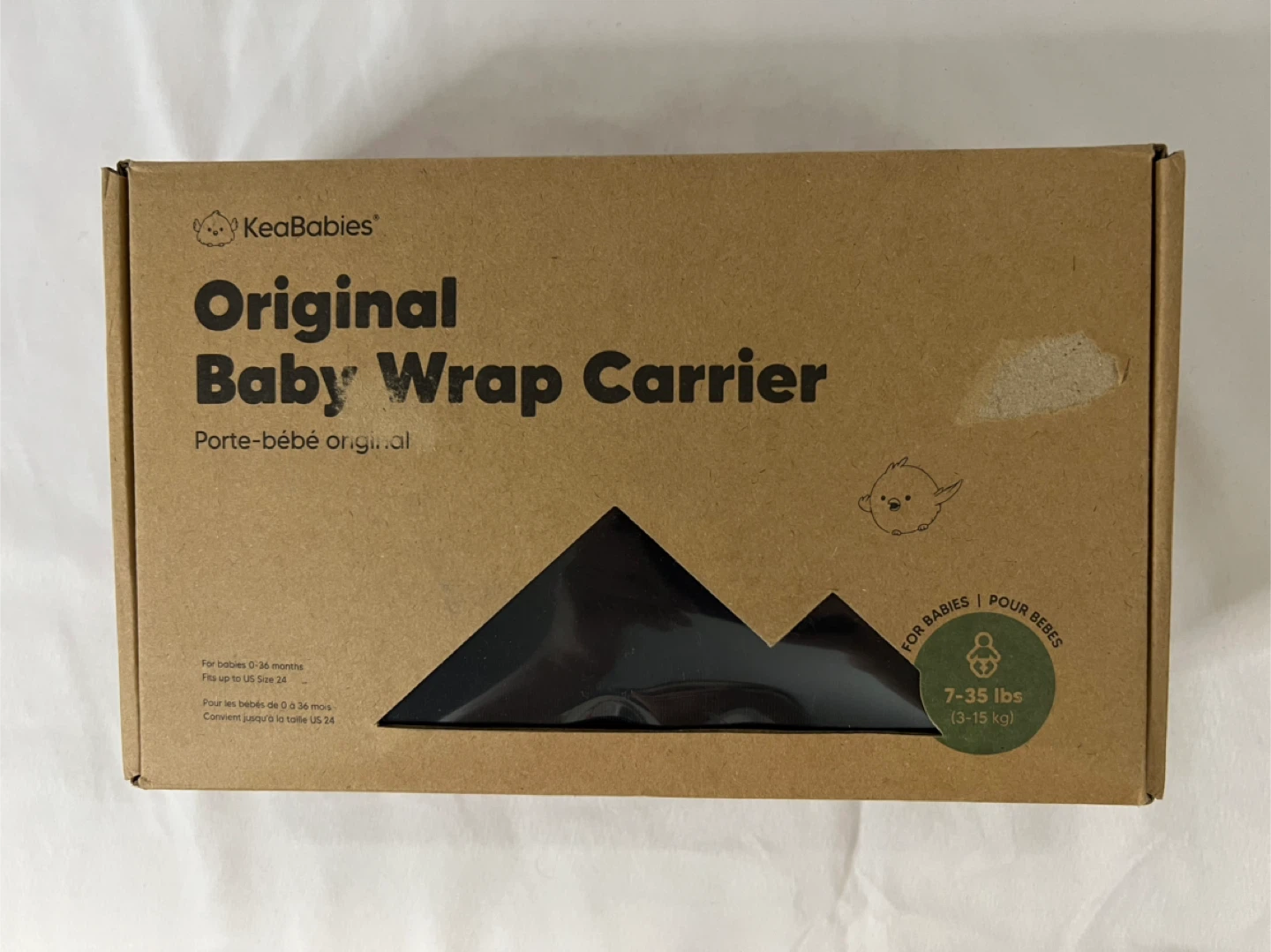 KeaBabies Original Baby Wrap Carrier - Trendy Black - photo 3