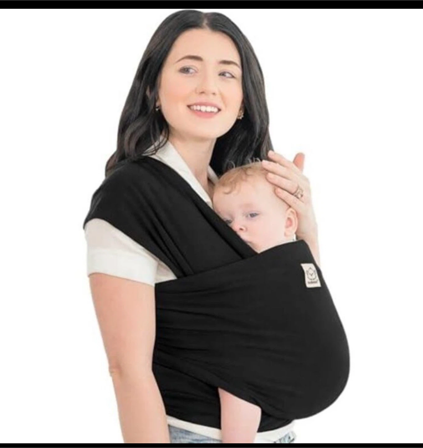 KeaBabies Original Baby Wrap Carrier - Trendy Black
