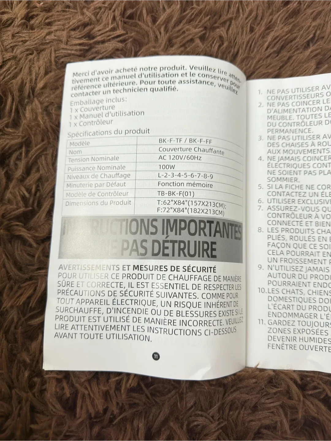 Texciting Luxurious Plush Heated Blanket image indicator(2)