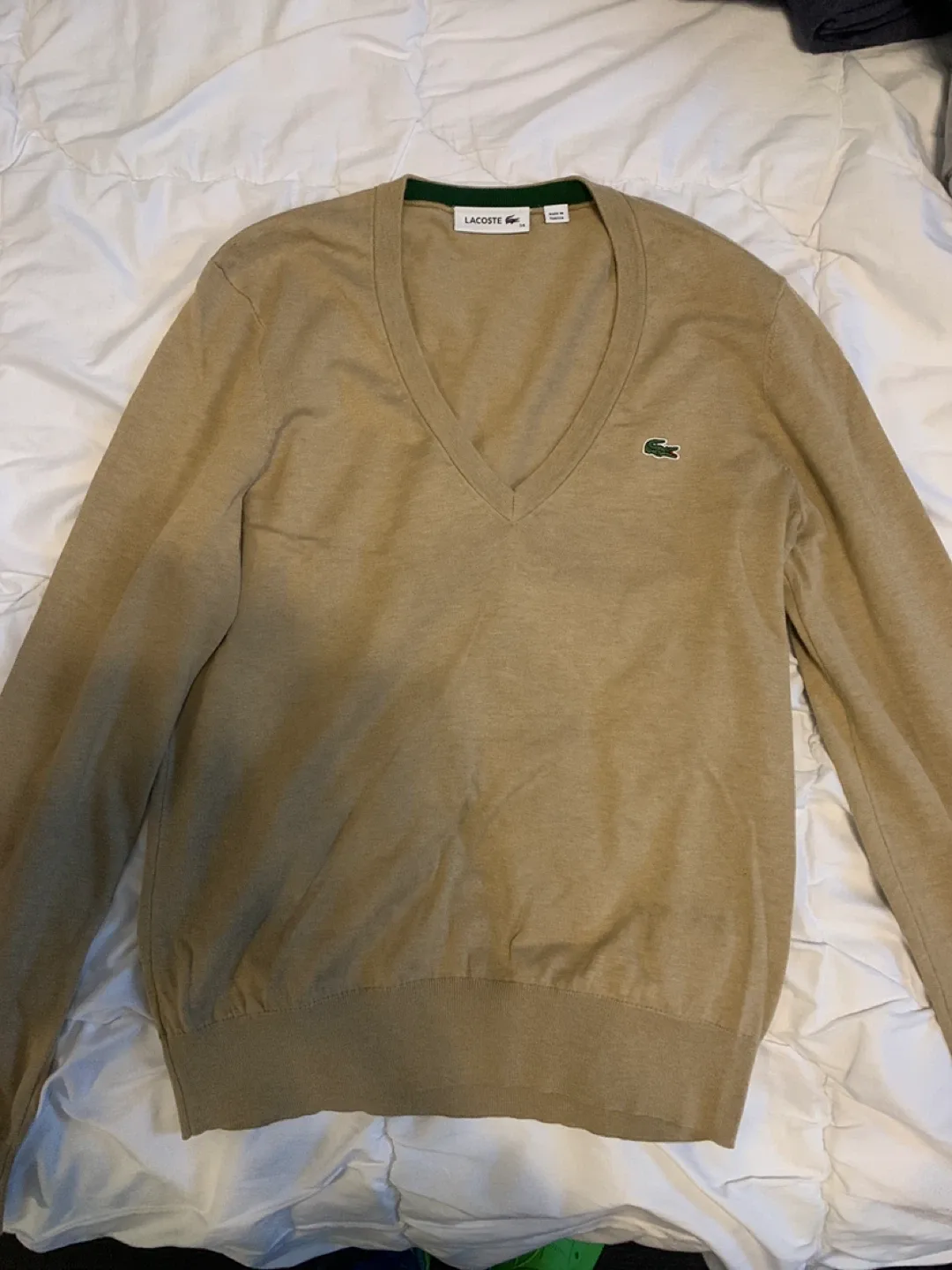 Lacoste V-Neck Sweater - Size 34
