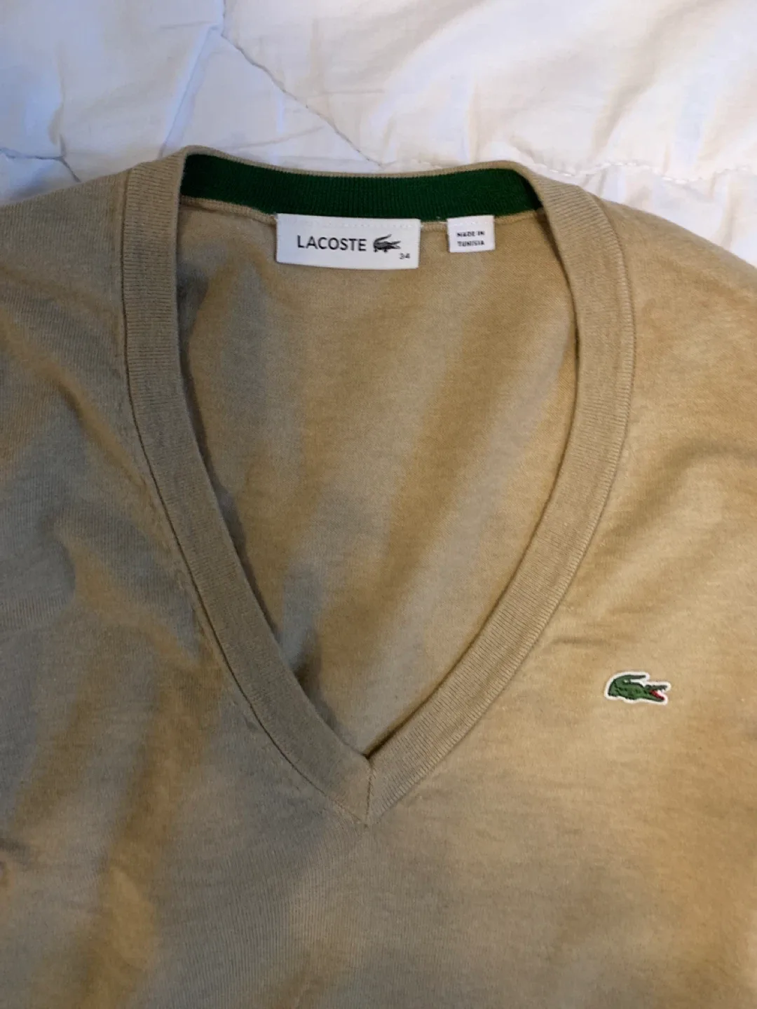 Lacoste V-Neck Sweater - Size 34 image indicator(2)