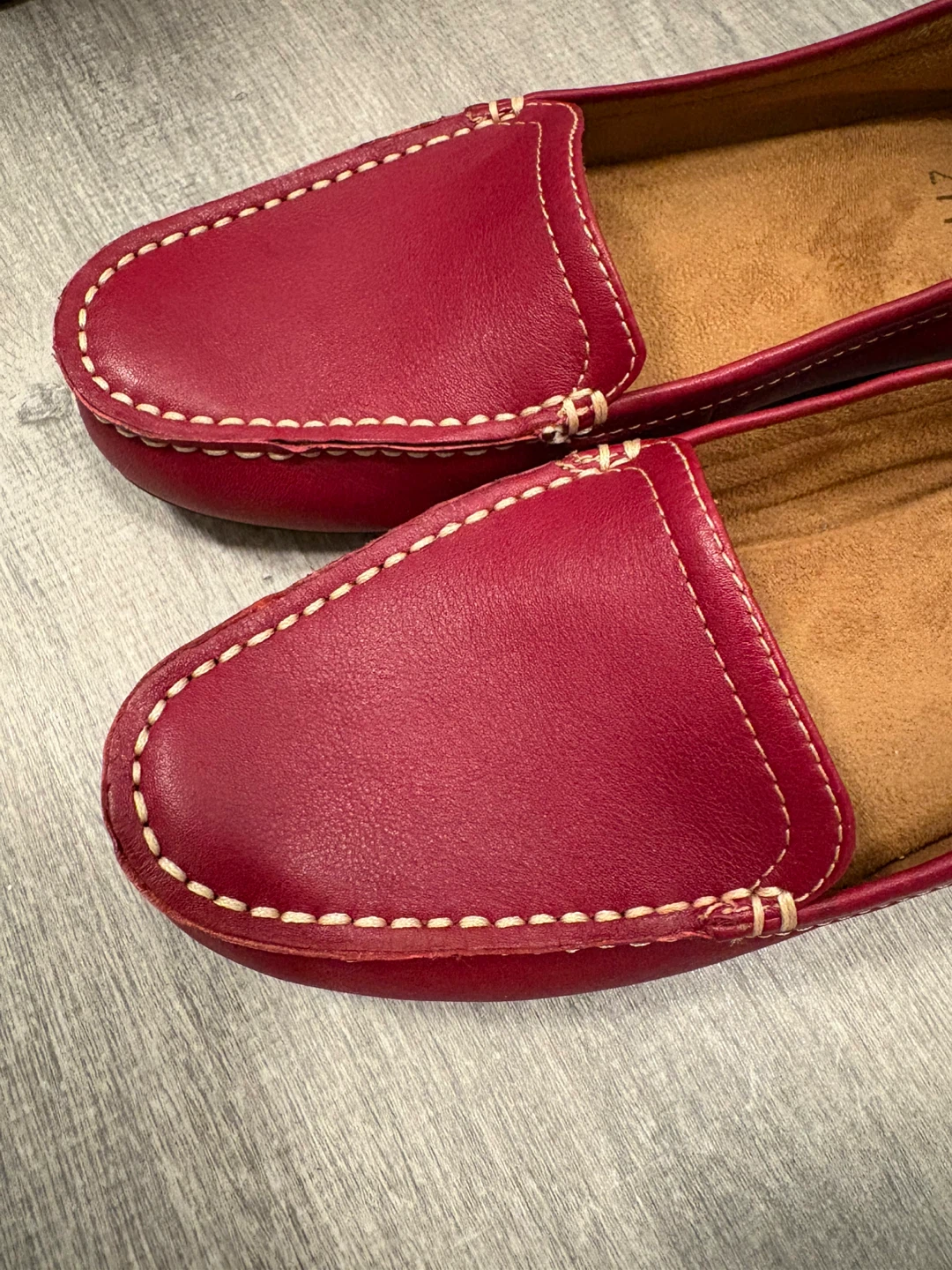 Naturalizer Red Leather Loafers Size 6.5 - photo 5