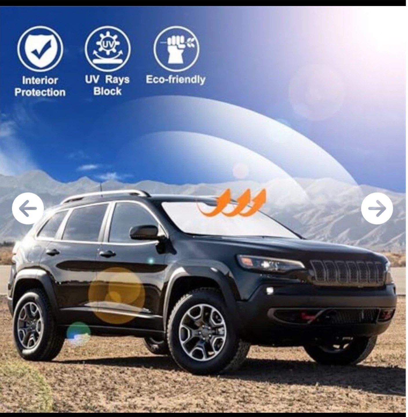 Windshield Sun Shade Foldable Sunshade Protector C - photo 2