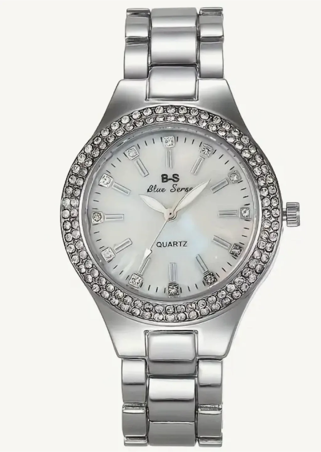 B-S Blue Sense Quartz Watch. Silver and gold- silver image indicator(3)