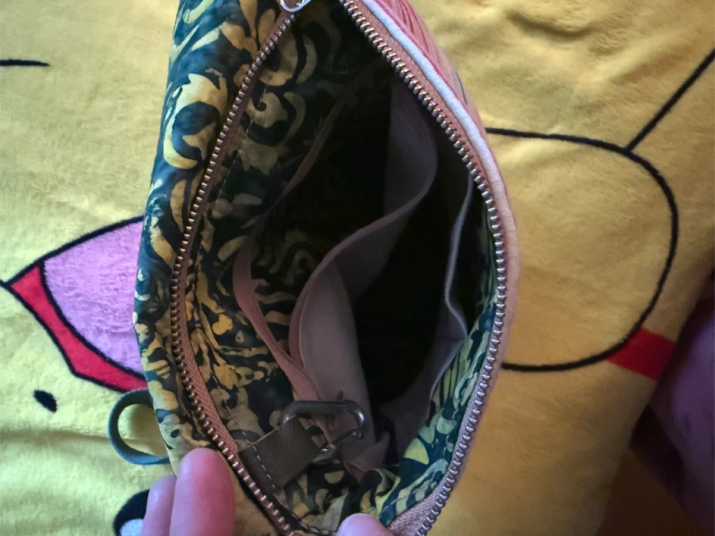 Handmade Green & Floral Crossbody Bag thumbnail