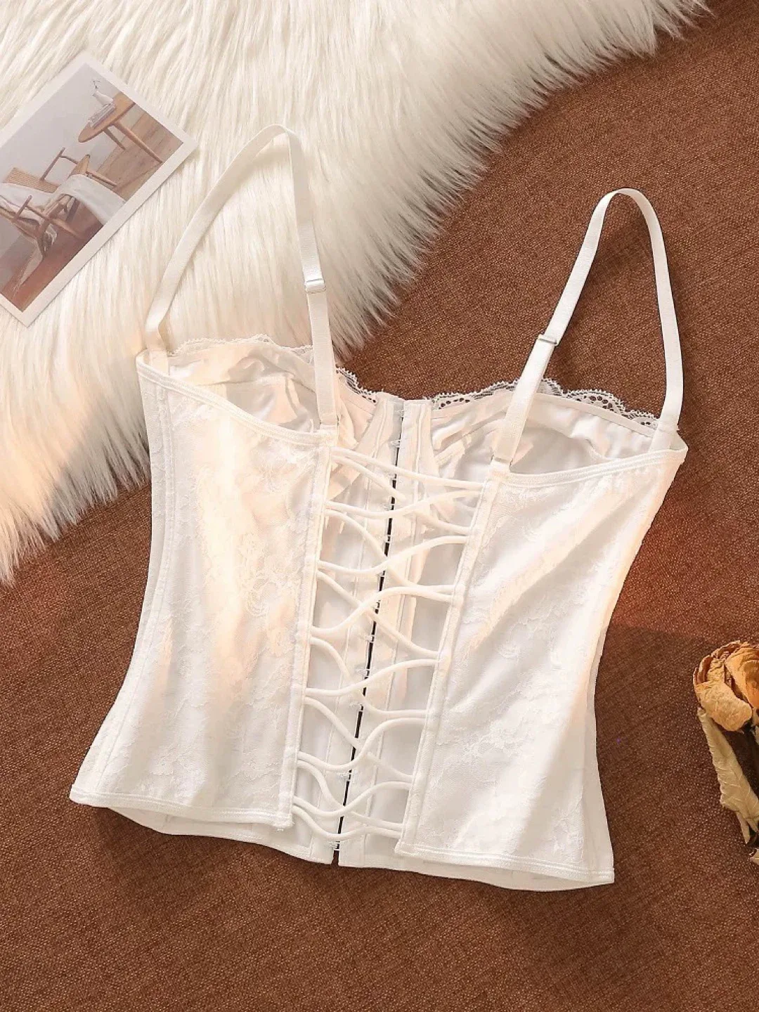 Brand new black Lace Corset Top image indicator(3)