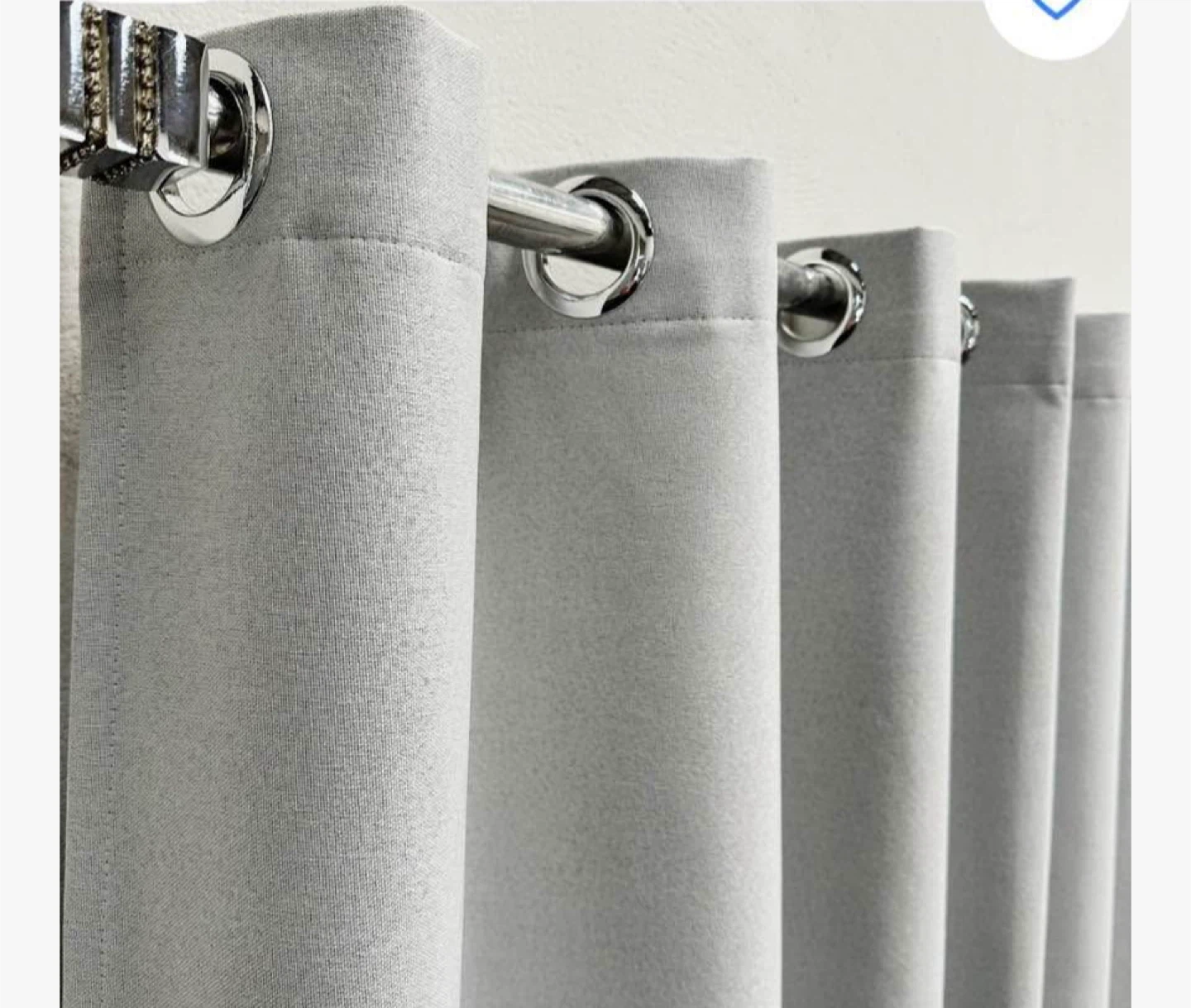 Grey Linen  Blackout Curtains - photo 3