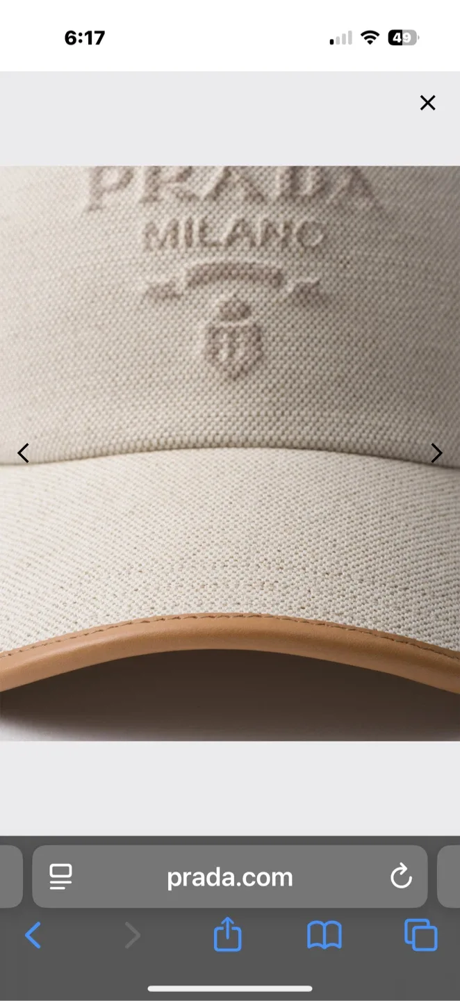 Prada Milano Linen Blend Baseball Cap image indicator(2)