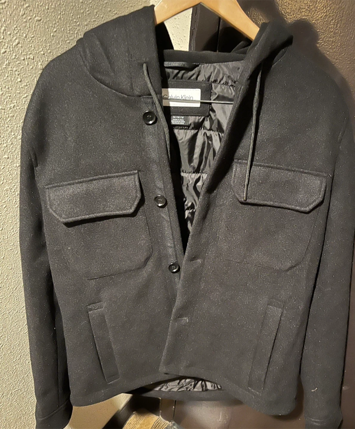 Calvin Klein Black Hooded Jacket -Brand New