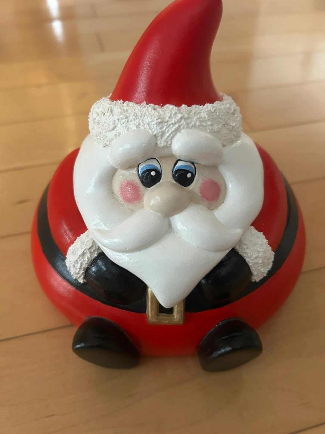 Hand painted Santa ceramic container