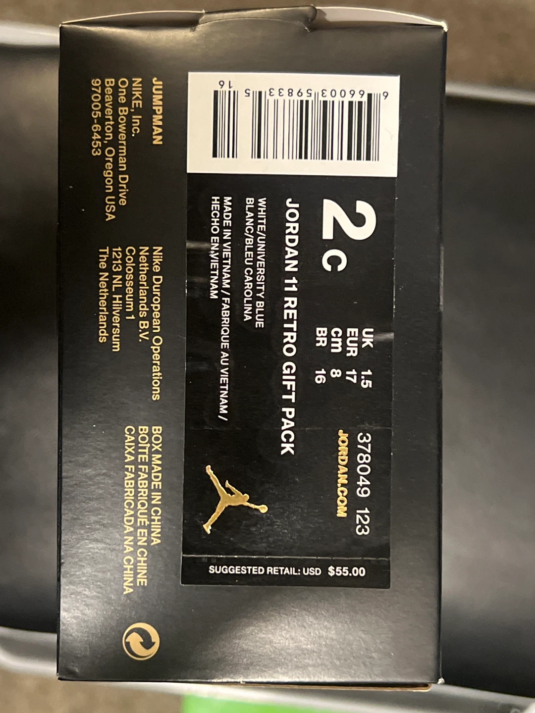 Baby Jordan 11 Crib size 2c Shoes - Navy/White - photo 3