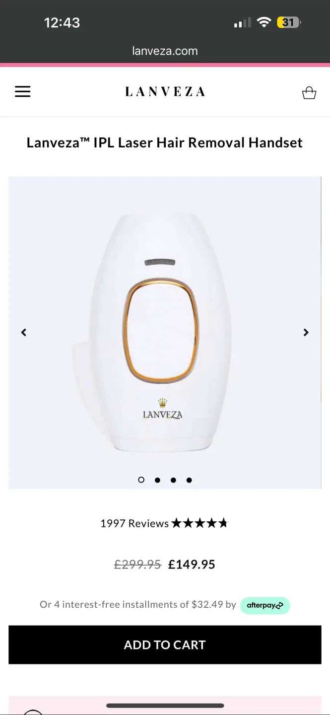 LANVEZA Hair Removal $120 NEW