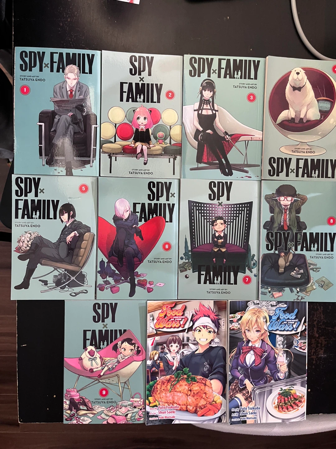 Spy x Family Manga Volumes 1-9 & Food Wars