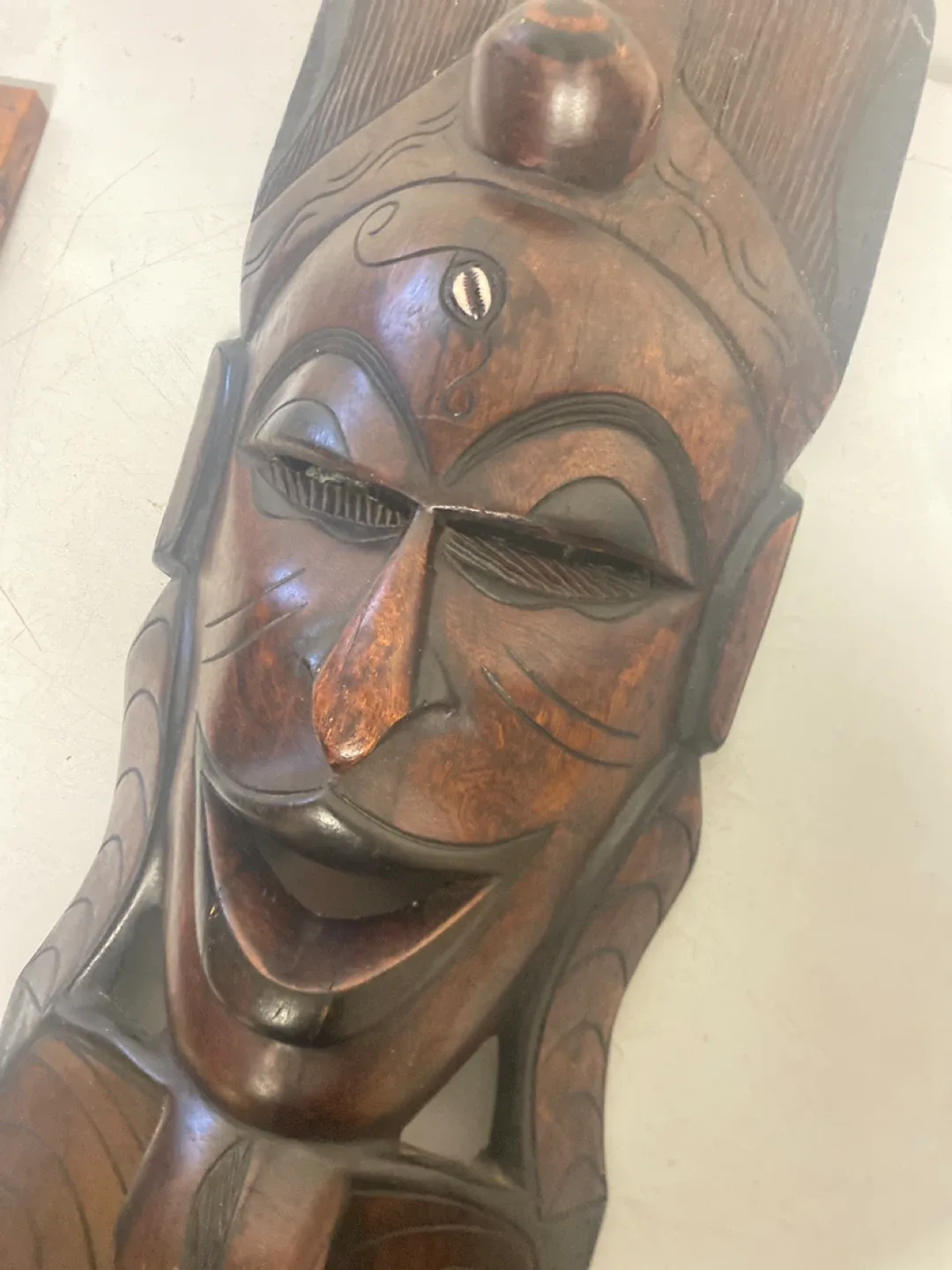 Vintage Hand Carved Wooden Mask image indicator(4)