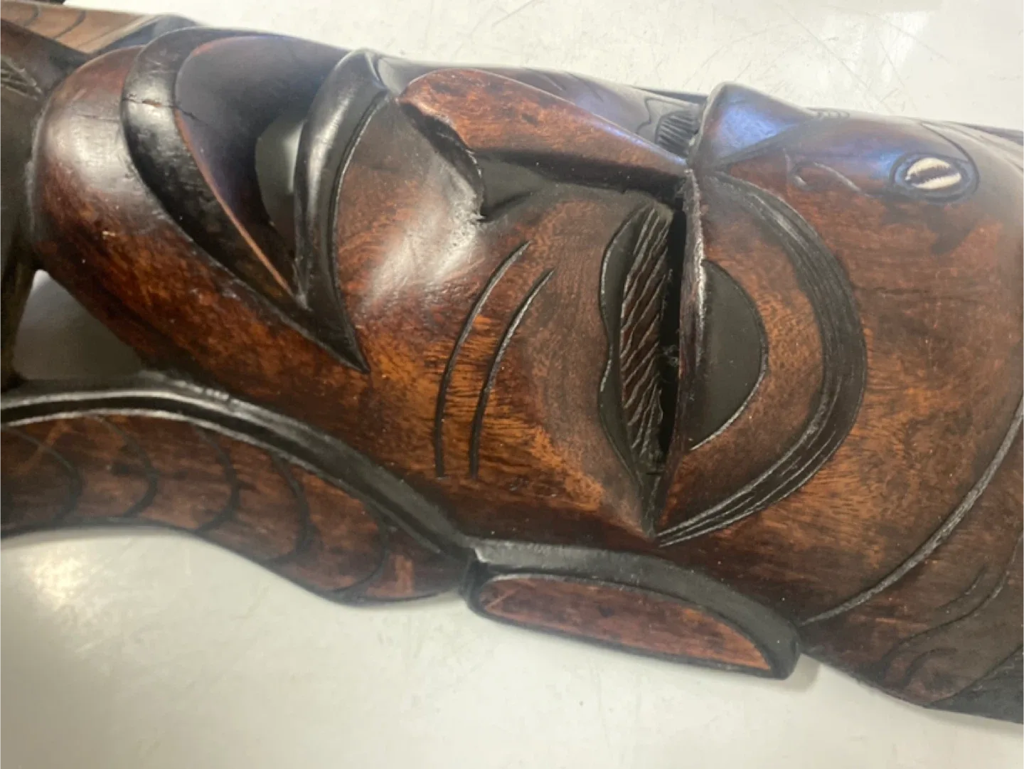 Vintage Hand Carved Wooden Mask image indicator(5)