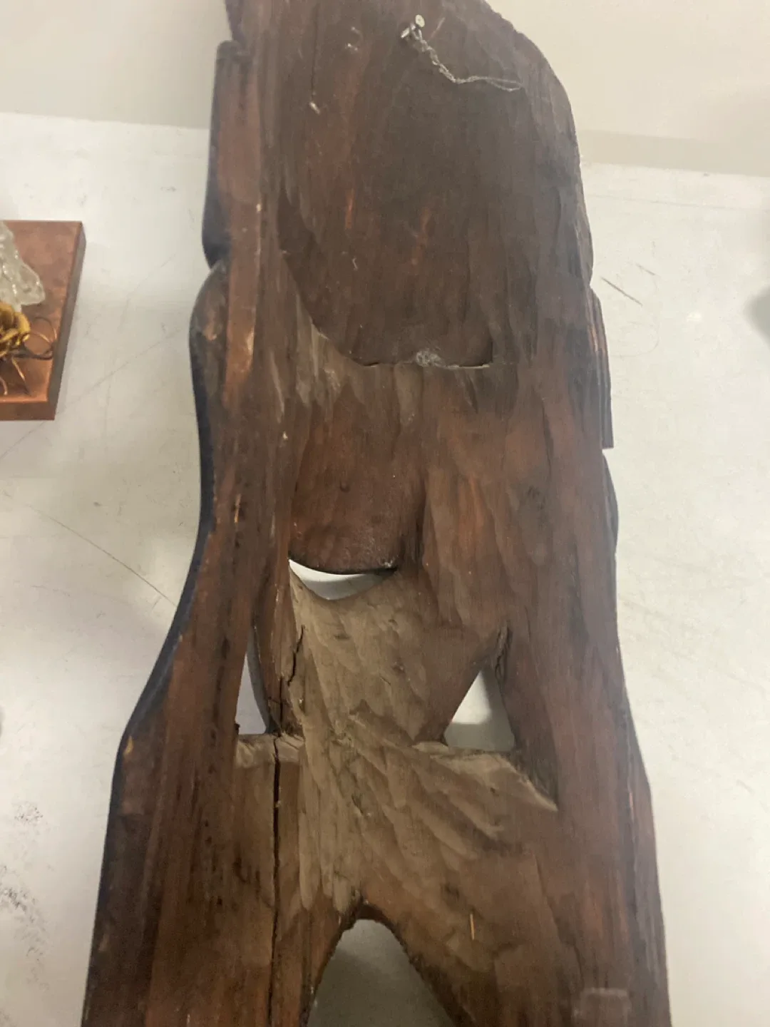 Vintage Hand Carved Wooden Mask image indicator(3)