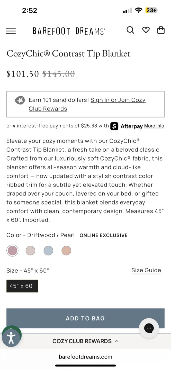 Barefoot Dreams CozyChic Contrast Tip Blanket image indicator(2)