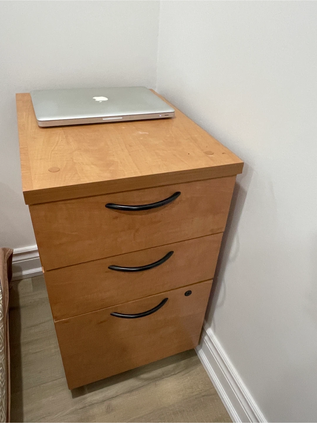 Wooden 3-Drawer Filing Cabinet