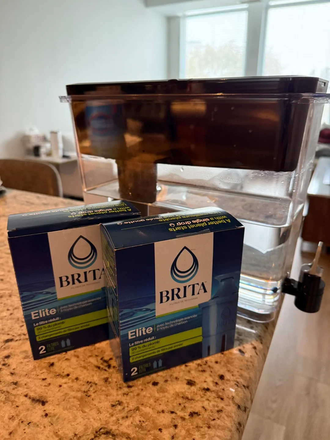 Brita Water Filter Dispenser with 3 elite filters
