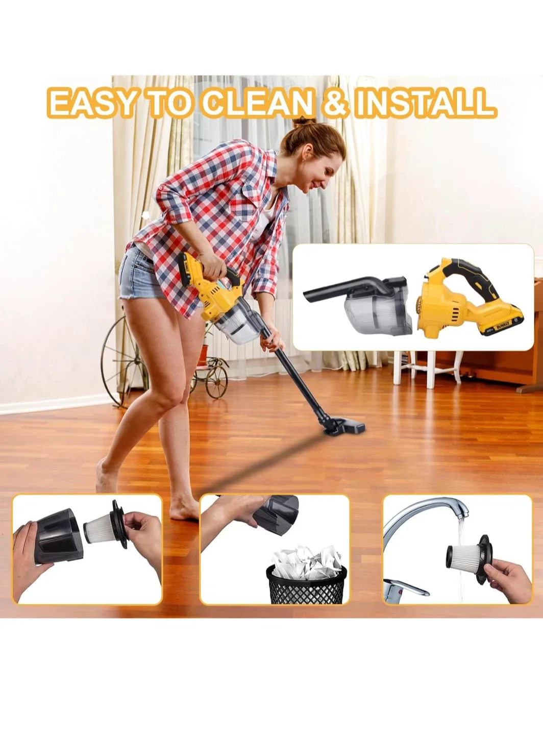 Dewalt Cordless Handheld Vacuum Cleaner image indicator(3)