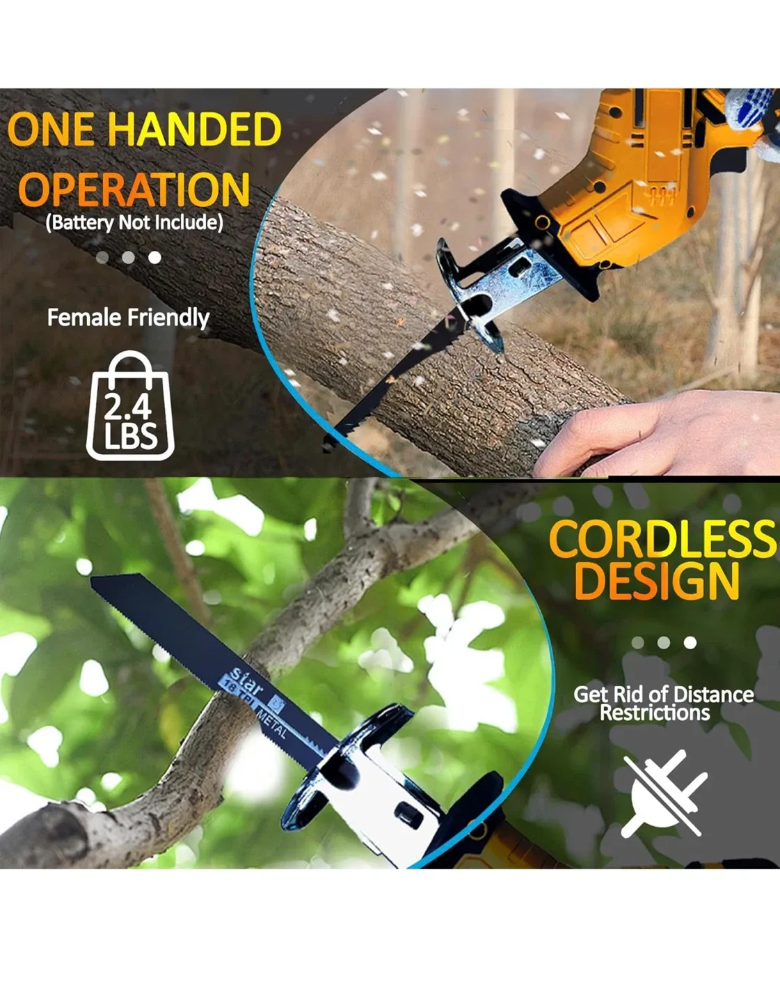 Reciprocating Saw Compatible with DeWalt 20V Battery image indicator(6)
