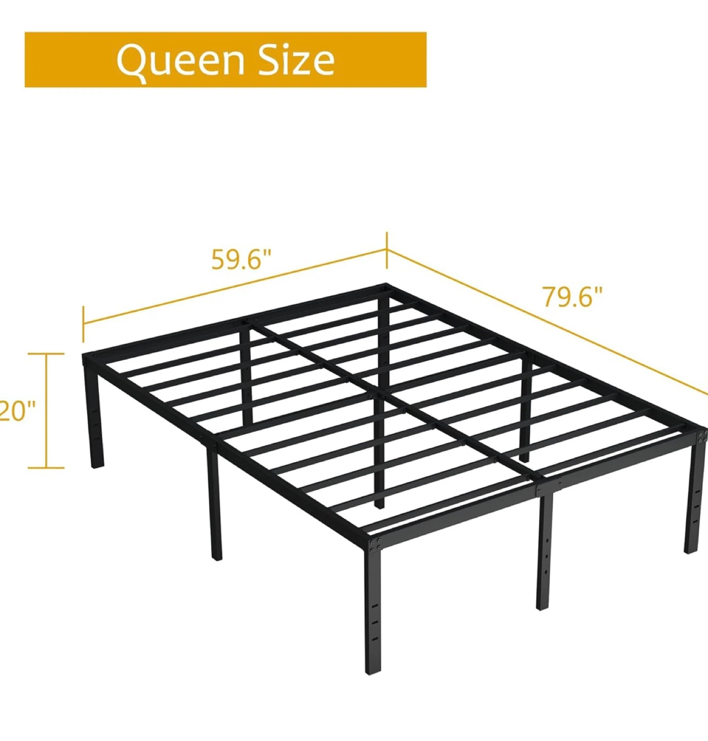 Queen Size Metal Bed Frame