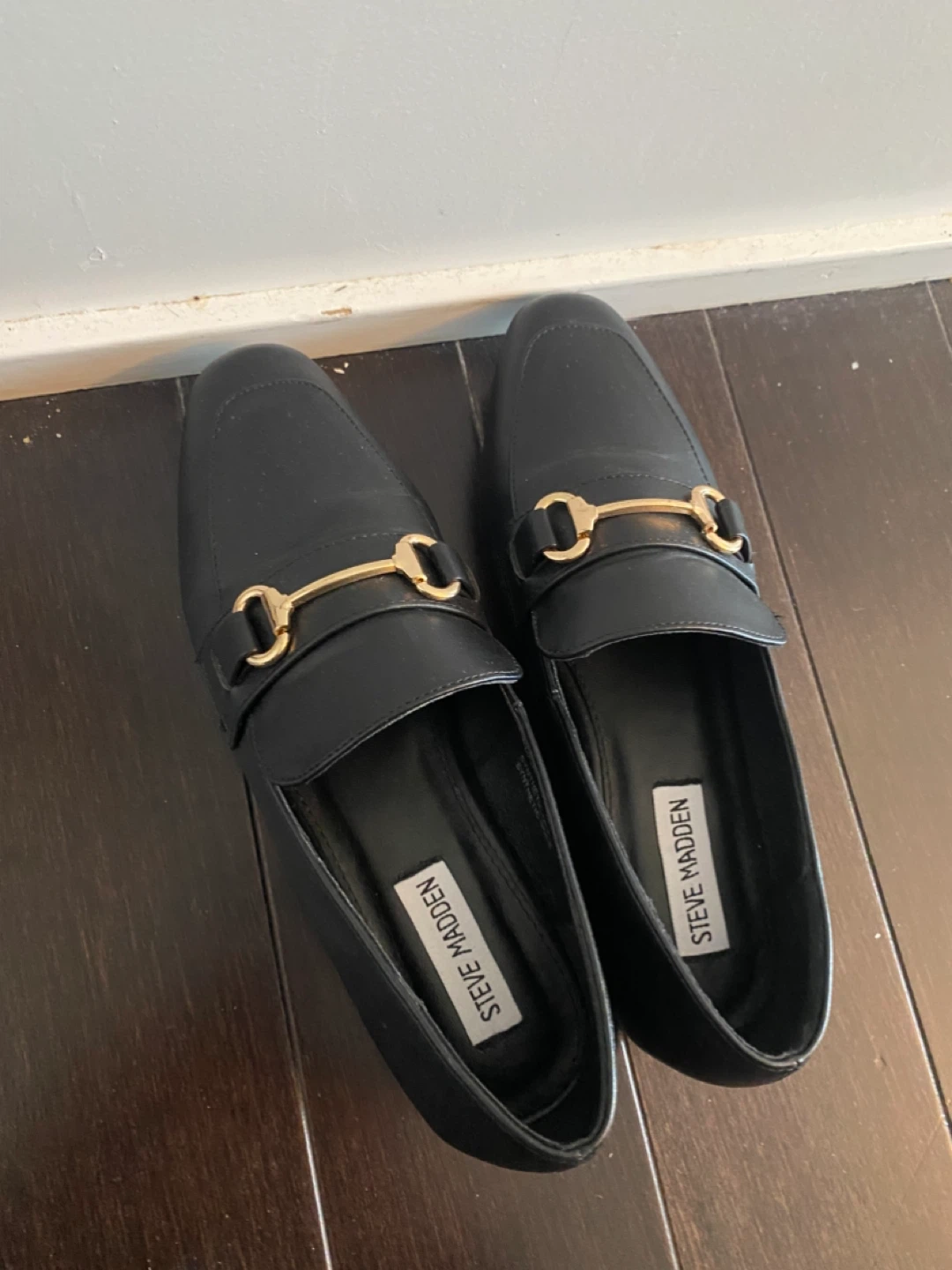 Steve Madden Black Loafers Size 6