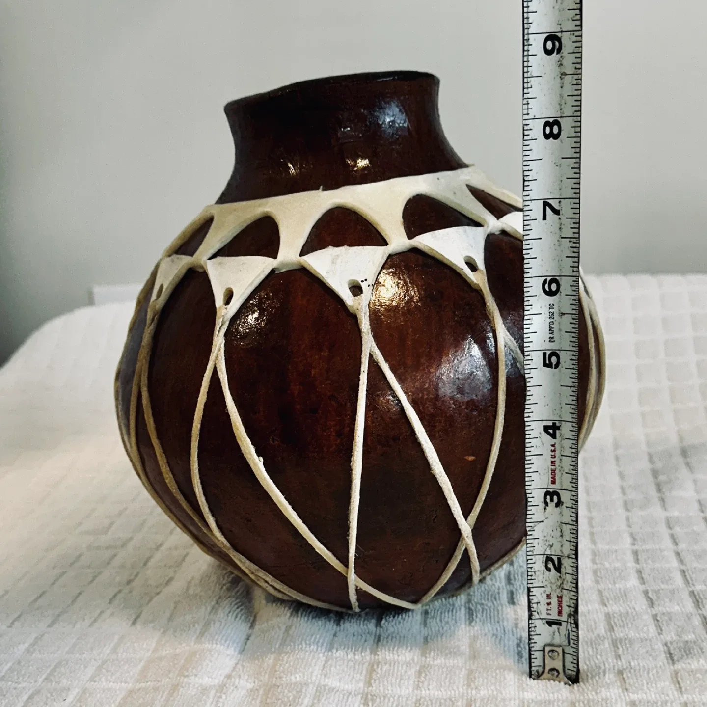 Vintage Tarahumara Mexican Pottery Jug with Sinew… image indicator(6)