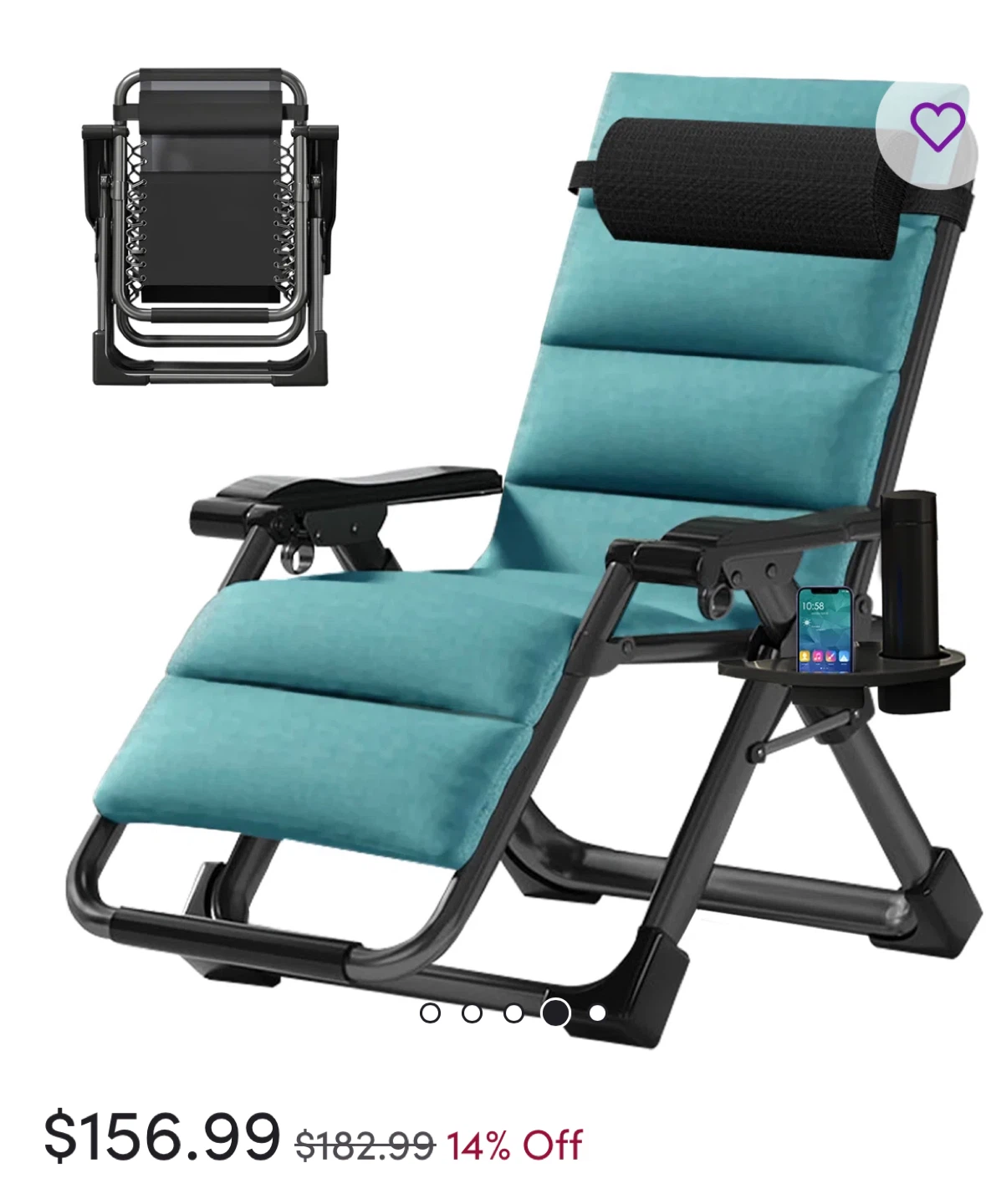 2 Portable Zero Gravity Lounge Chair - Green