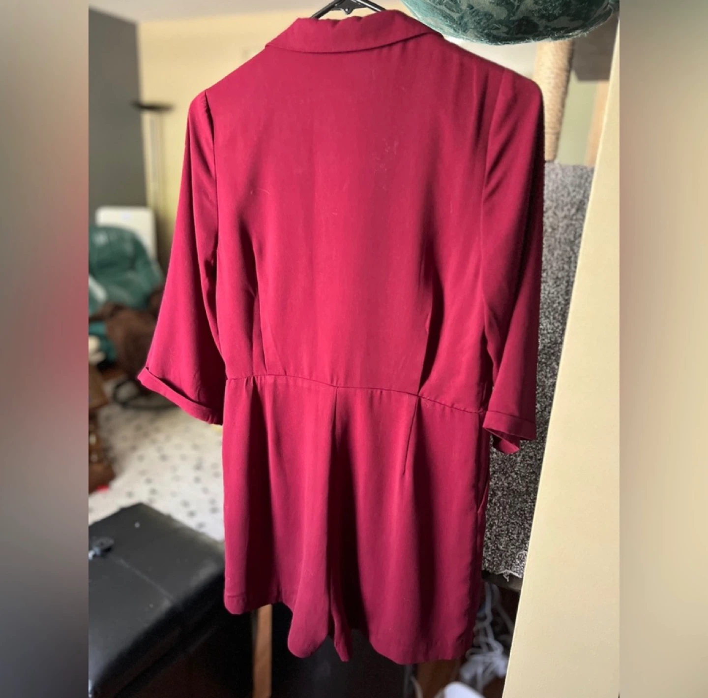 Burgundy Blazer Romper - photo 4