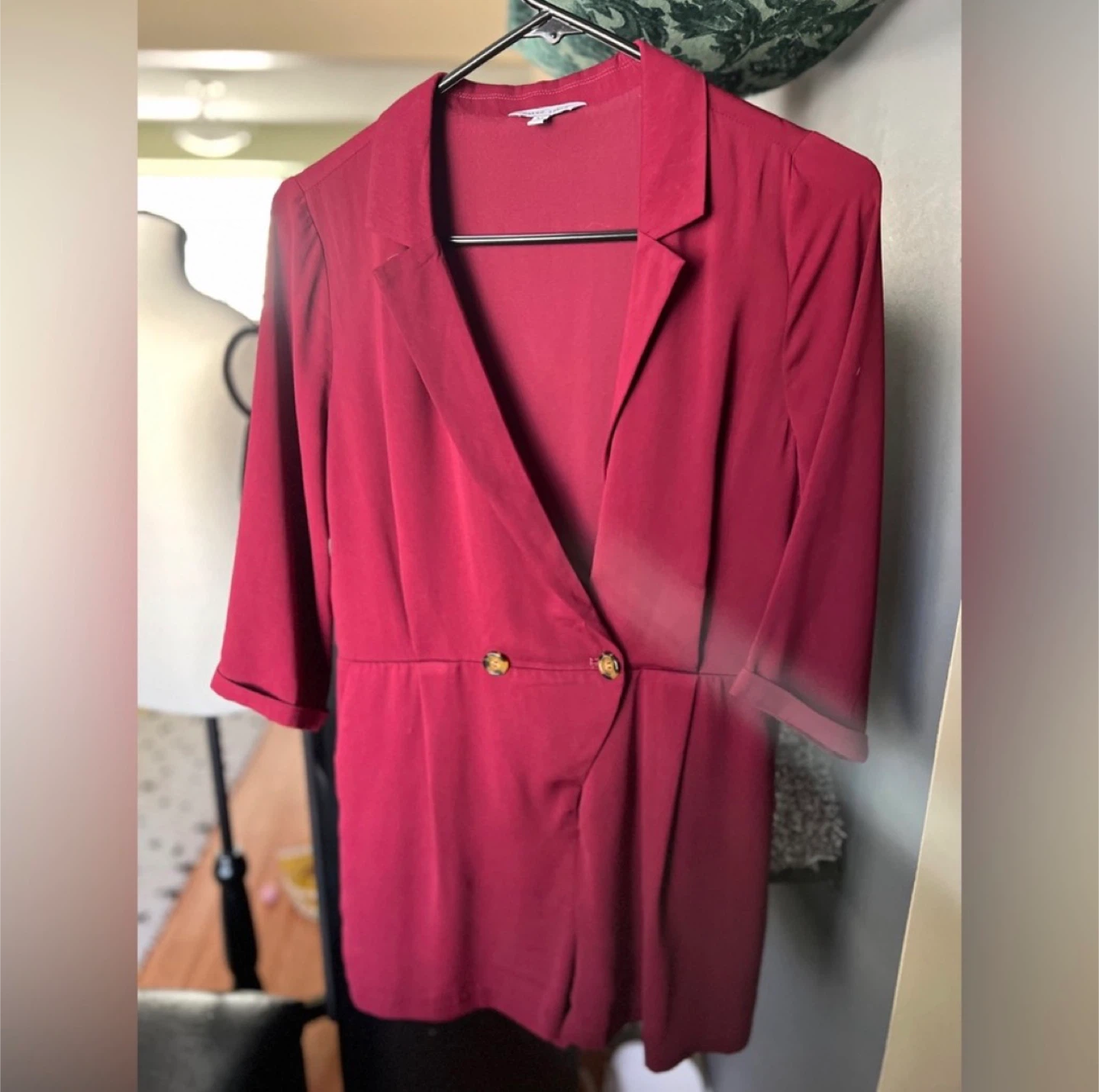 Burgundy Blazer Romper - photo 2