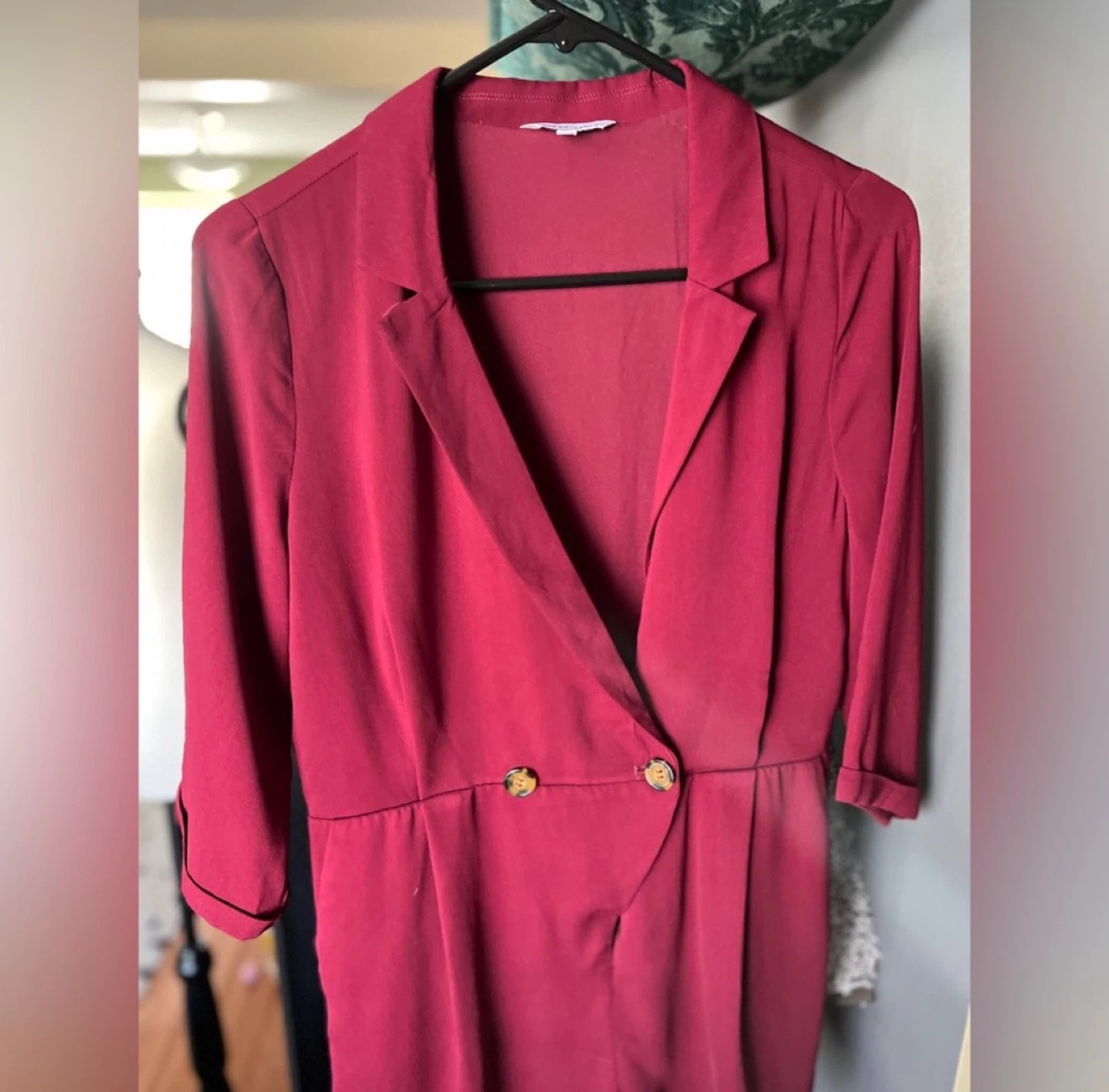 Burgundy Blazer Romper - photo 3