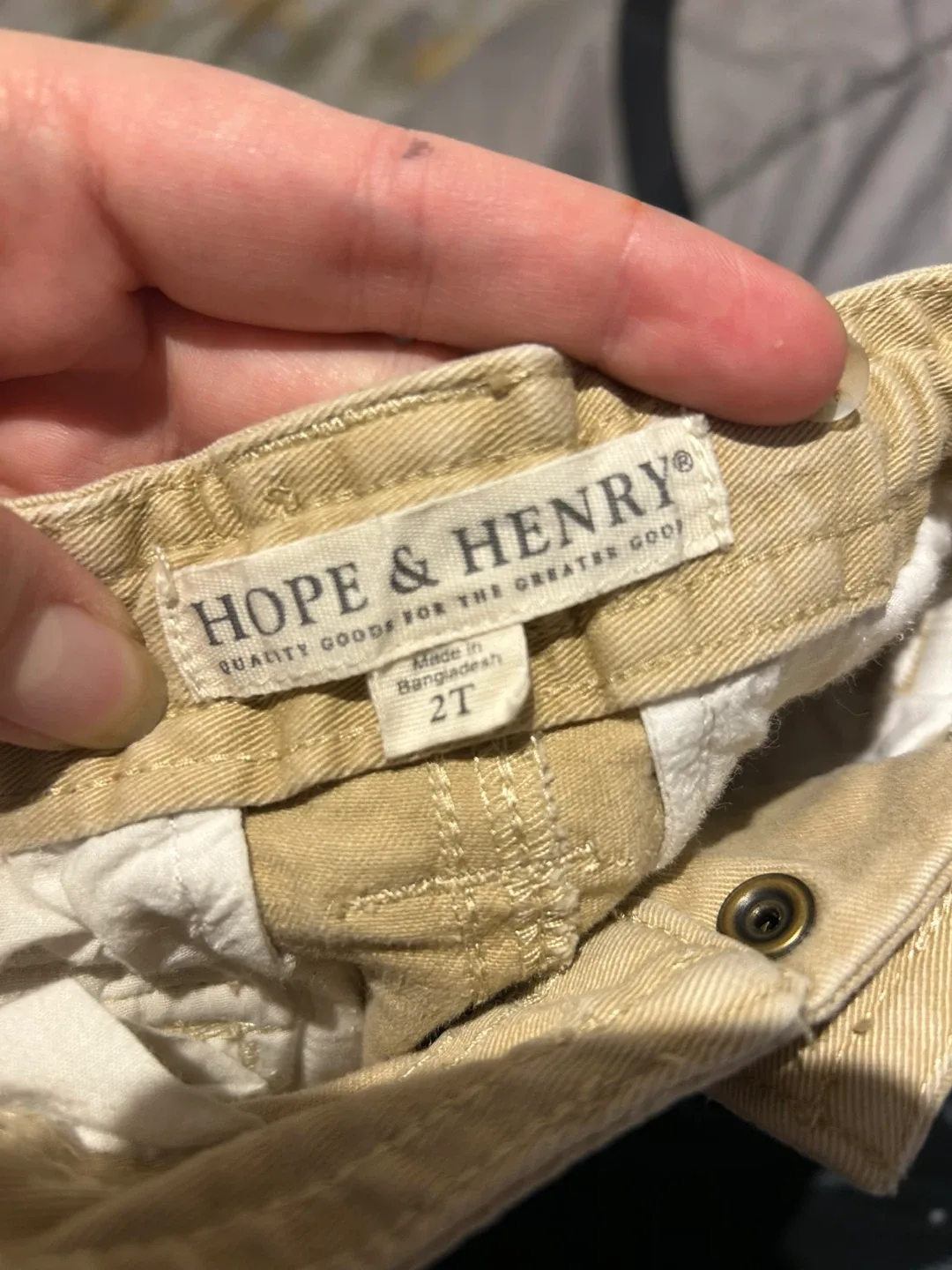 Hope & Henry Size 2T Cargo Shorts image indicator(3)