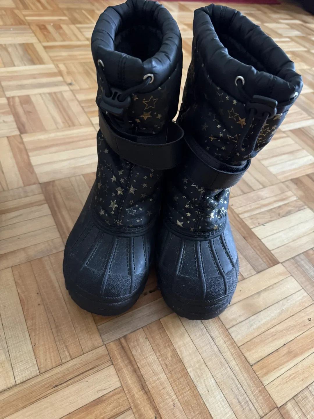 Black Winter Boots with Star Pattern,Size- 2 image indicator(3)