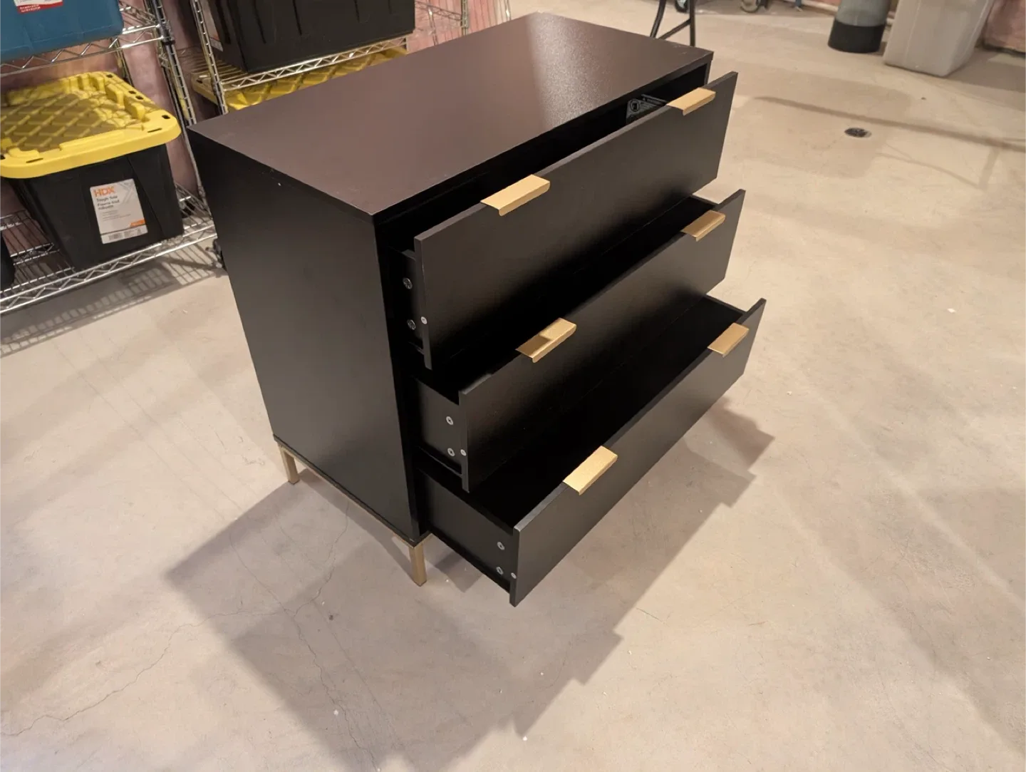 Black 3-Drawer Dresser
