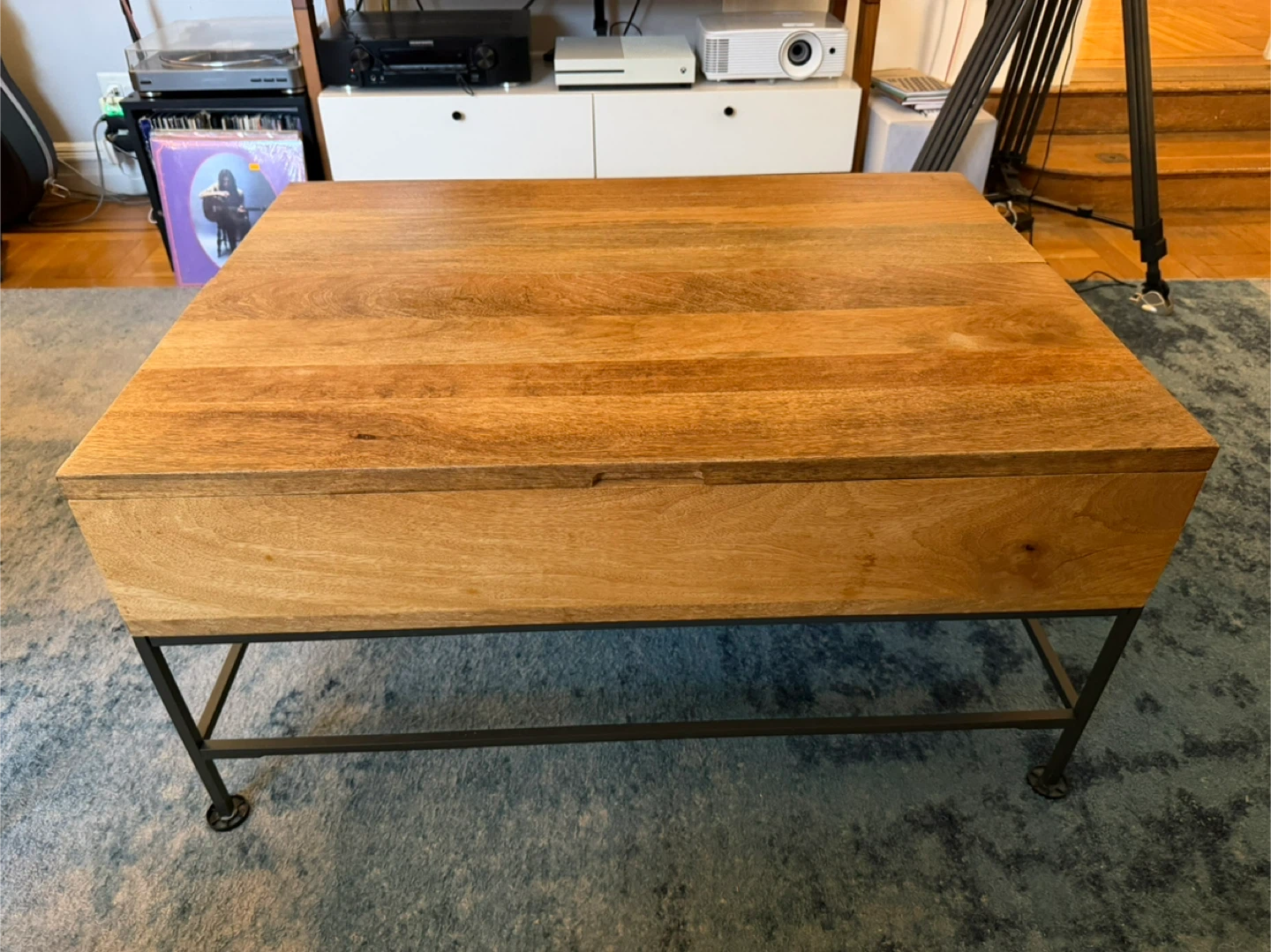 West Elm industrial Lift Top Coffee Table