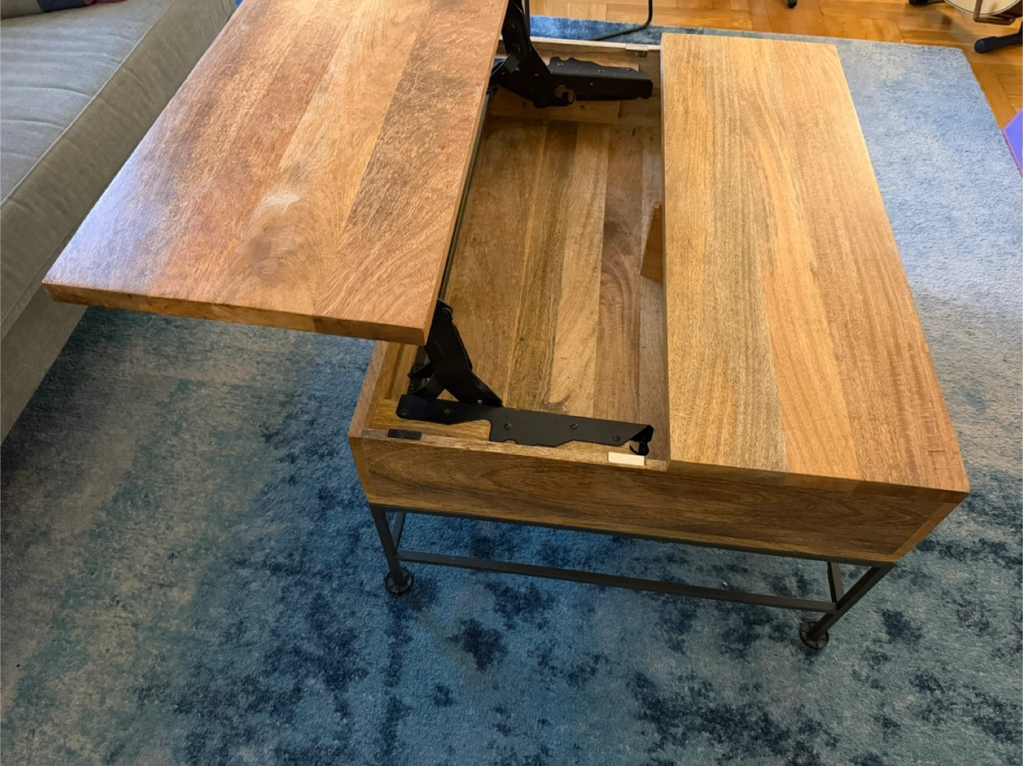 West Elm industrial Lift Top Coffee Table - photo 3