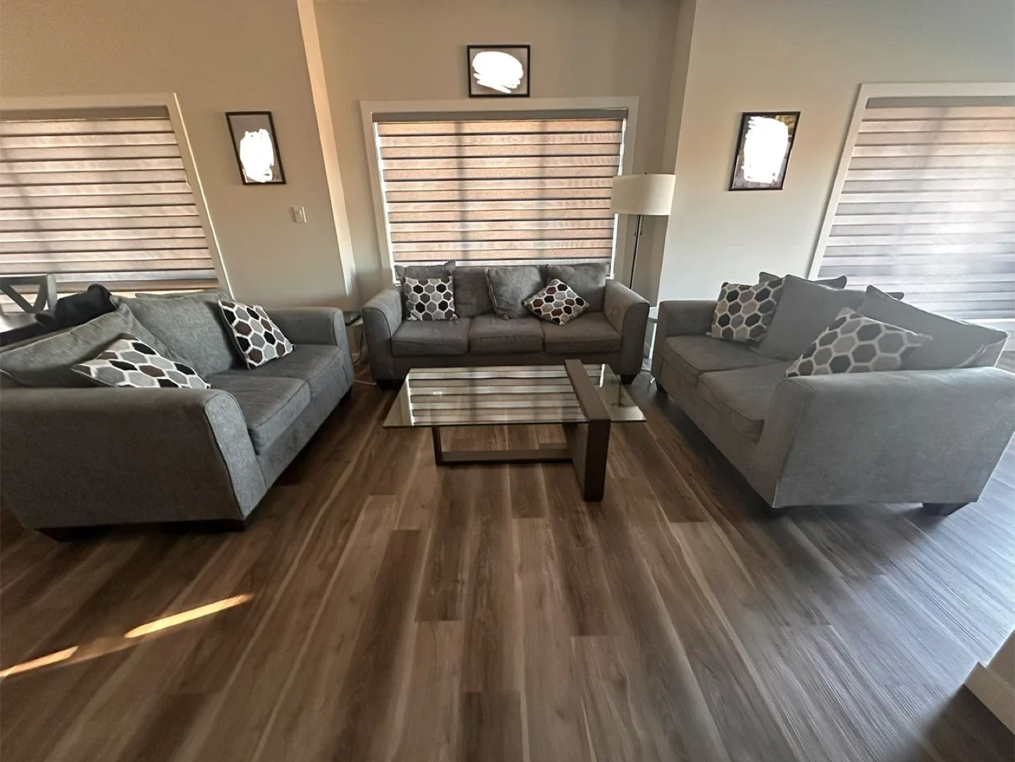 Grey Sofa Set - Couch and Loveseat