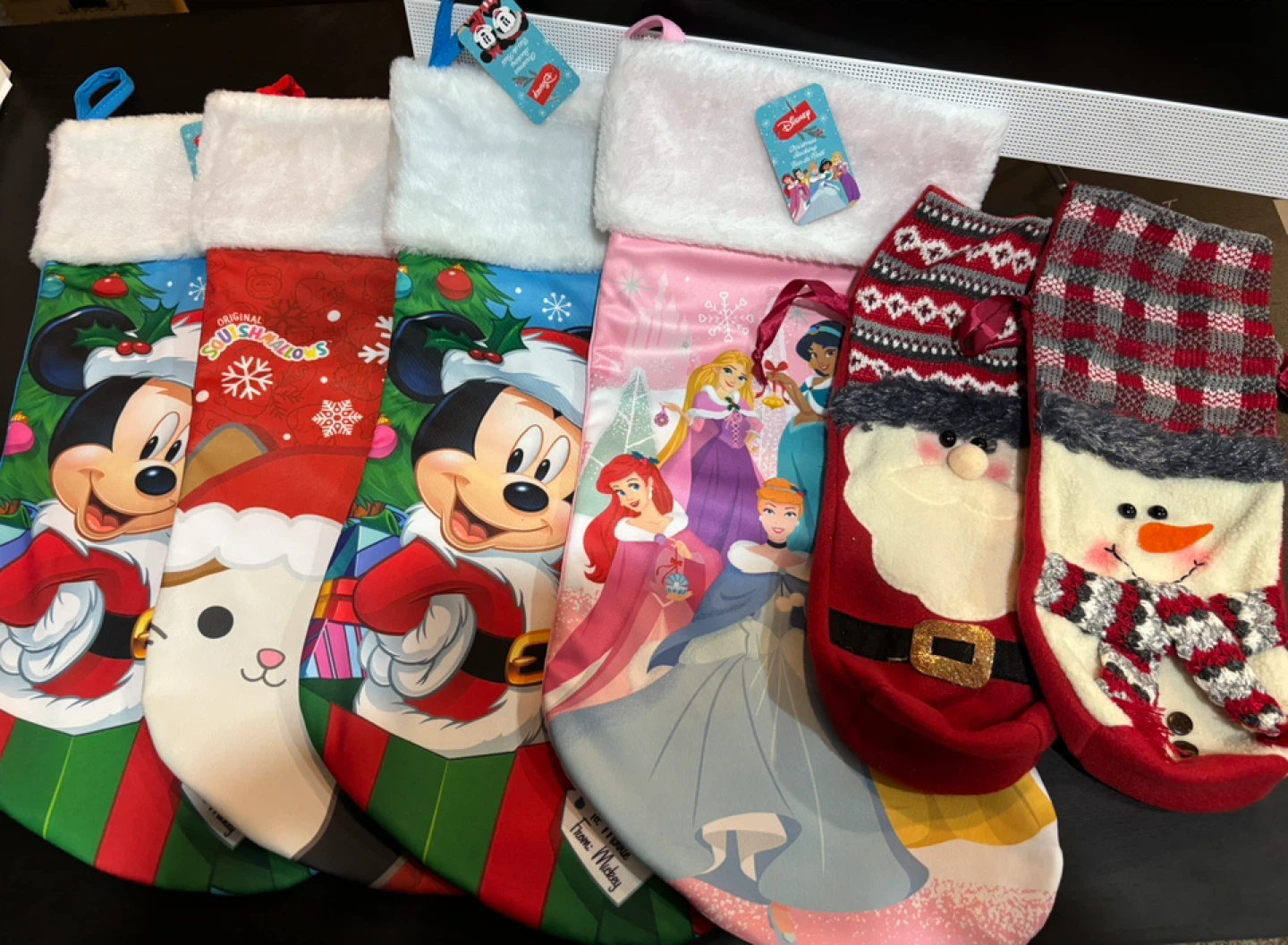 Disney Christmas Stockings - Mickey, Princess, Snowman