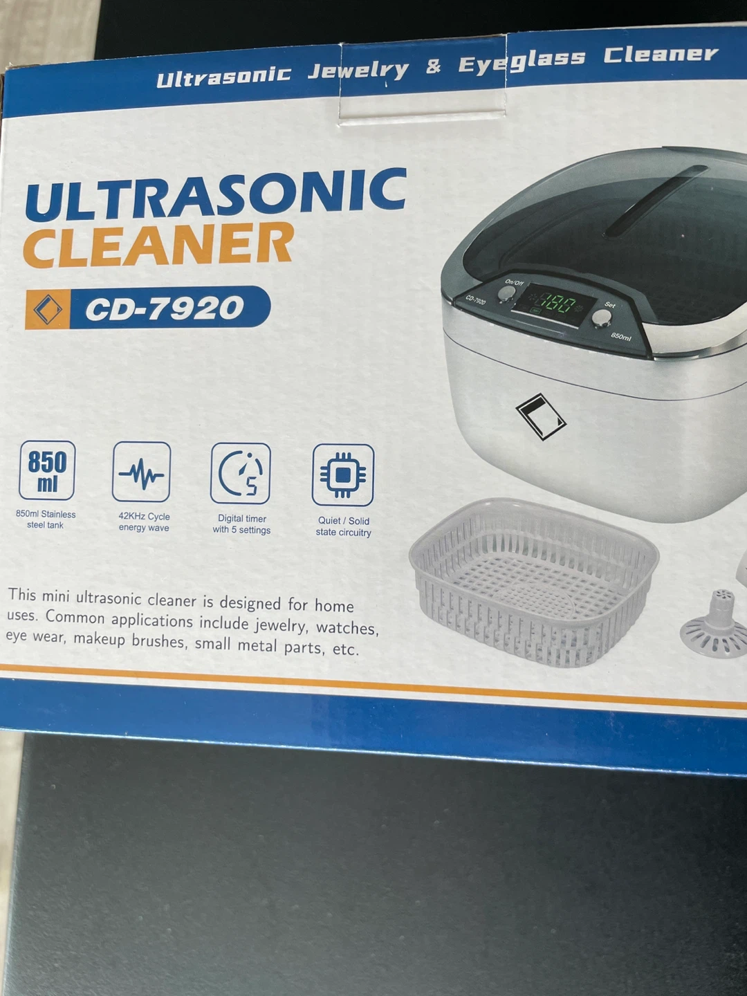 Ultrasonic Jewelry & Eyeglass Cleaner CD-7920