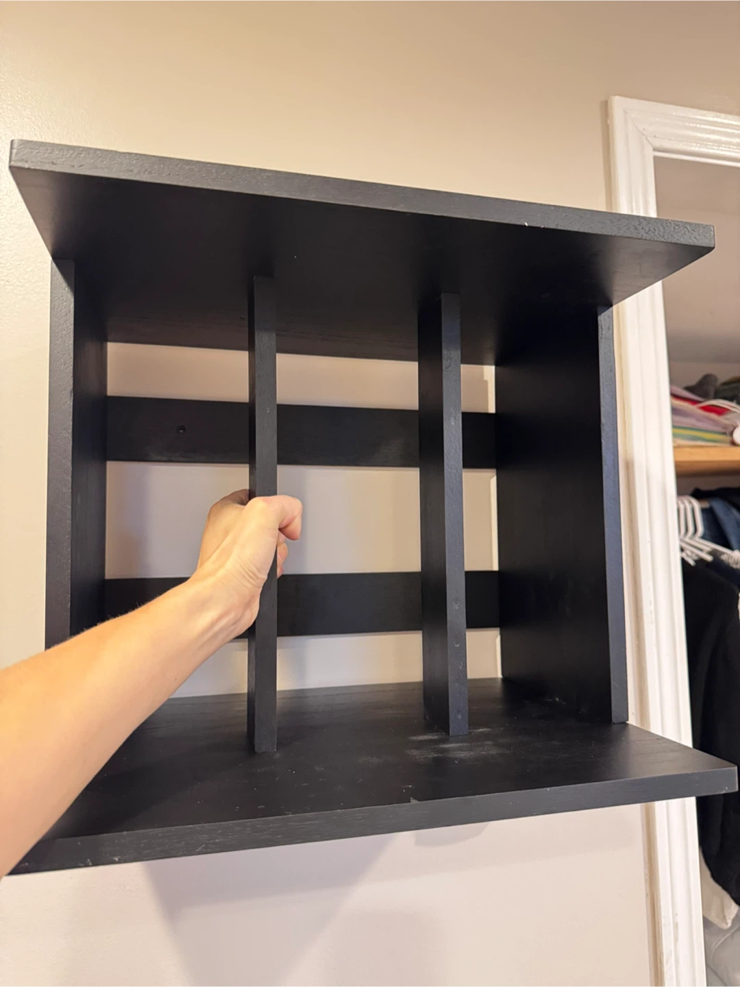 Black Wooden Record Holder