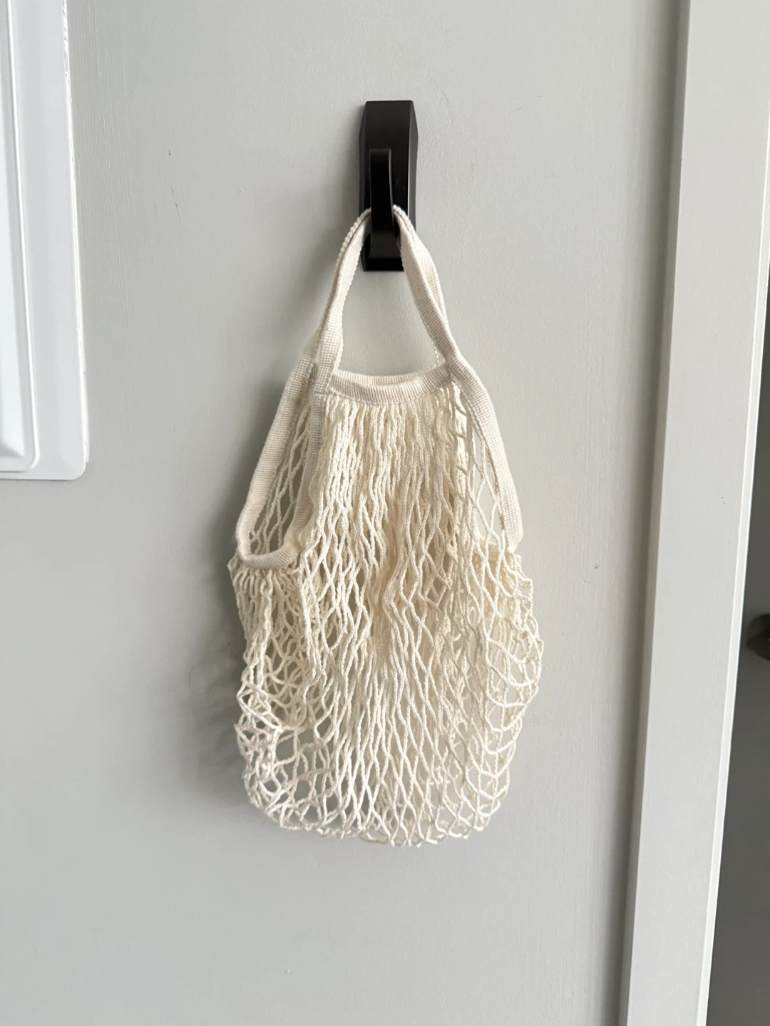 Beige Reusable Net Grocery Bag