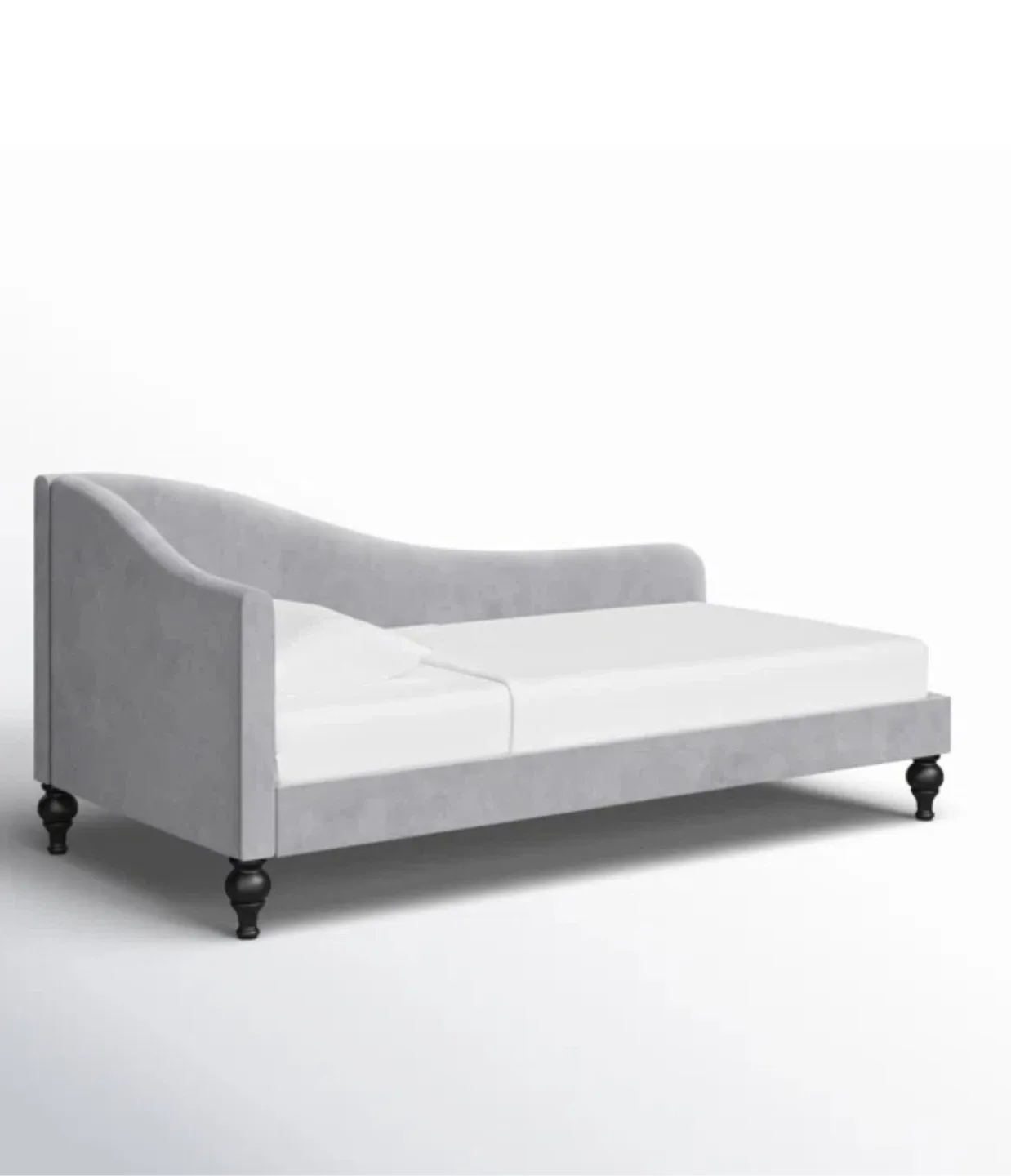 Grey Velvet Chaise Lounge image indicator(2)